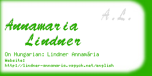 annamaria lindner business card
